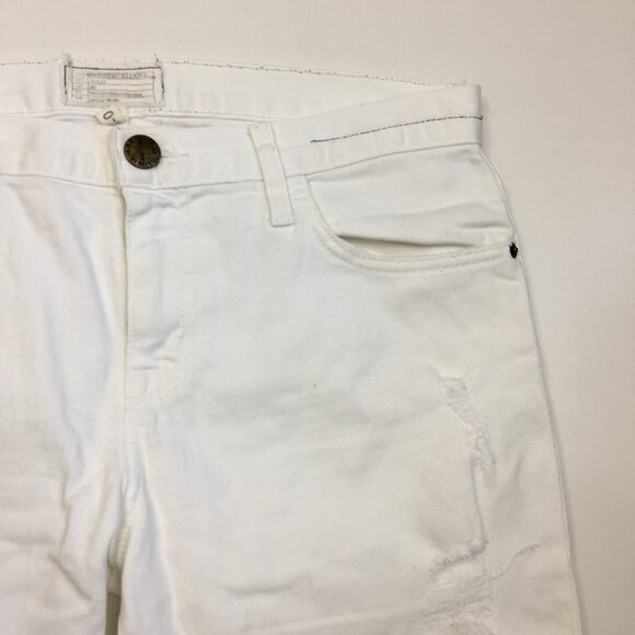 CURRENT ELLIOTT Sugar Destroy Distressed THE BOYFRIEND 5 Pocket Crop Jeans - Picture 6 of 15